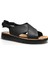 Kadın Sandalet K200157-022 Oruga Sandal Siyah 1