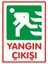 Yangın Çıkışı sol Galvaniz Uyarı Levhası 17,5 x 25 cm 1