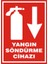 İzmir Serigrafi Yangın Söndürme Cihazı Aşağı Ok 2.6 mm PVC Uyarı Levhası 25 x 35 cm 1