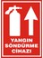 Yangın Söndürme Cihazı Yukarı Ok 2.6 mm PVC Uyarı Levhası 17,5 x 25 cm 1