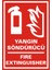 Yangın Söndürücü Fire Extinguisher 2.6 mm PVC Uyarı Levhası 25 x 35 cm 1