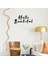 El Yazısı ile Yazılmış Hello Beatiful Yazısı Sticker 60x27cm - Siyah 2