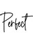 El Yazısı ile Yazılmış Perfeckt Duvar Yazısı Sticker 60x37cm - Siyah 3