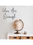 El Yazısı ile Yazılmış You Are Enough Duvar Yazısı Sticker 60x50cm - Siyah 1