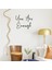 El Yazısı ile Yazılmış You Are Enough Duvar Yazısı Sticker 60x50cm - Siyah 2