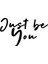 El Yazısı ile Yazılmış Just Be You Yazısı Sticker 60x35cm - Siyah 3