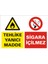 Tehlike Yanıcı Madde Sigara İçilmez 2.6 mm PVC Uyarı Levhası 25 x 35 cm 1