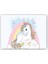Ahşap Tablo Unicorn Bulutlar ve Kalpler 1