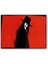 Ahşap Tablo V For Vendetta Kırmızı Zemin 1