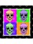 Bright Skulls . Pop-Art Design. Comic Style Kupa Bardak 3