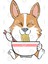 Funny Corgi Kawaii Ramen Kupa Bardak 3