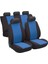 Oto Koltuk Kılıfı Sedan HB İçin Arka Sırt ve Oturma Yeri Tekli Model Siyah Mavi 1