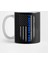 Police Officer Support Thin Blue Line Flag Kupa Bardak 1
