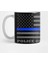 Police Officer Thin Blue Line Flag Kupa Bardak 1
