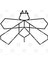 Trendy One Line Geometric Design Of İnsect Bee Kupa Bardak 3