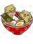 Goldendoodle Japanese Ramen Kawaii Kupa Bardak 3