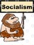 Funny Caveman With Socialism Sign Anti Soclialism Cartoon Kupa Bardak 3