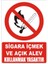 Sigara İçmek ve Açık Alev Kullanmak Yasaktır Galvaniz Uyarı Levhası 17,5 x 25 cm 1