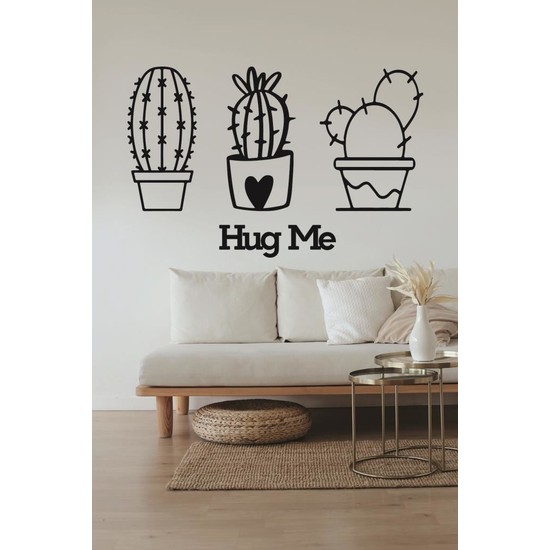 Hellove Kaktüs Duvar Dekoru + Hug Me 3 Lü Kaktüs Duvar Süsü Fiyatı