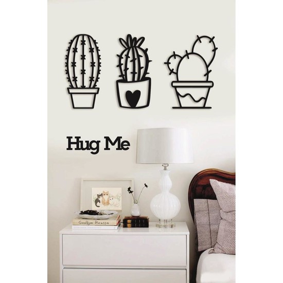 Hellove Kaktüs Duvar Dekoru + Hug Me 3 Lü Kaktüs Duvar Süsü Fiyatı