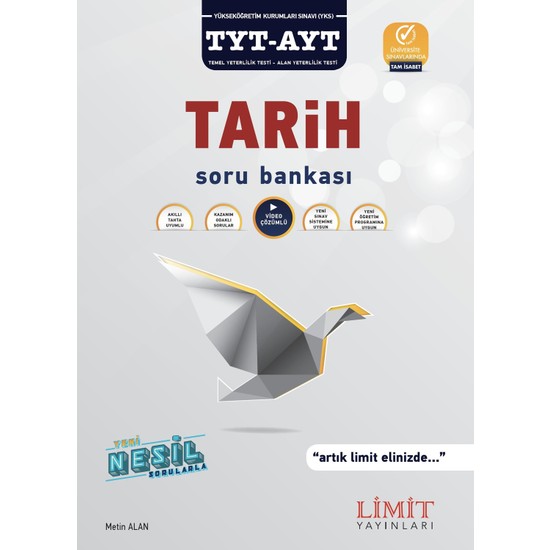 Limit Yayınları TYT-AYT Tarih Soru Bankası Kitabı ve Fiyatı