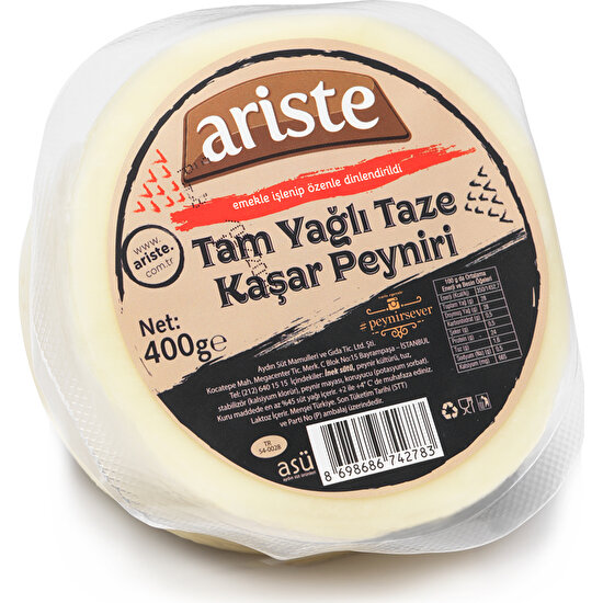 Ariste Taze Kaşar Peyniri 400 gr