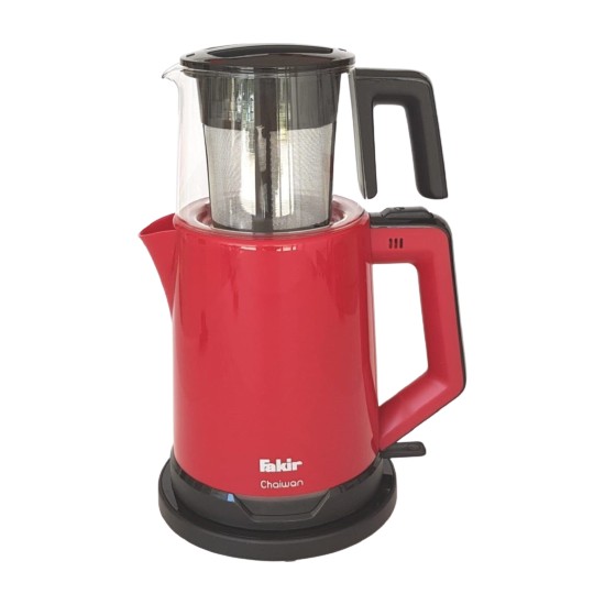 Fakir Chaiwan 1,8 Litre Kırmızı Cam Demlikli Elektrikli Çay Makinesi – Hızlı Demleme ve Enerji Tasarrufu