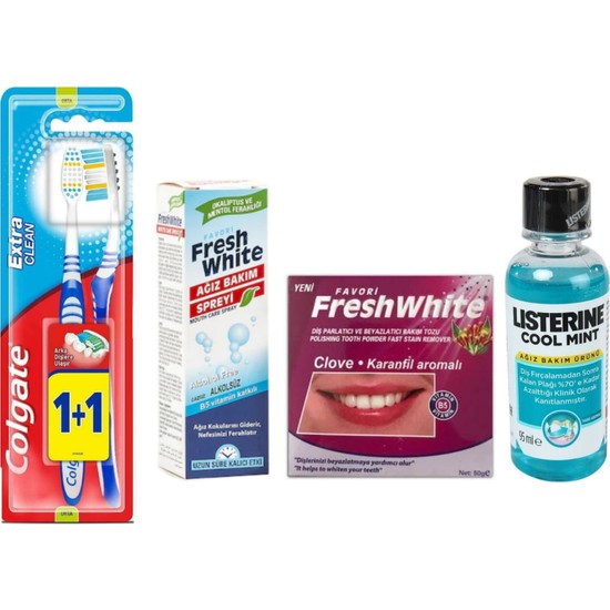 ColgateListerineFreshwhite 4lü Ağız Bakım Seti Fiyatı
