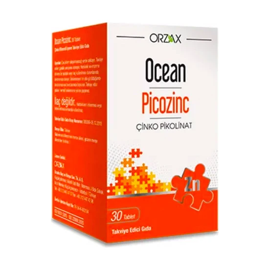 Orzax Ocean Picozinc Çinko Pikolinat 30 Tablet