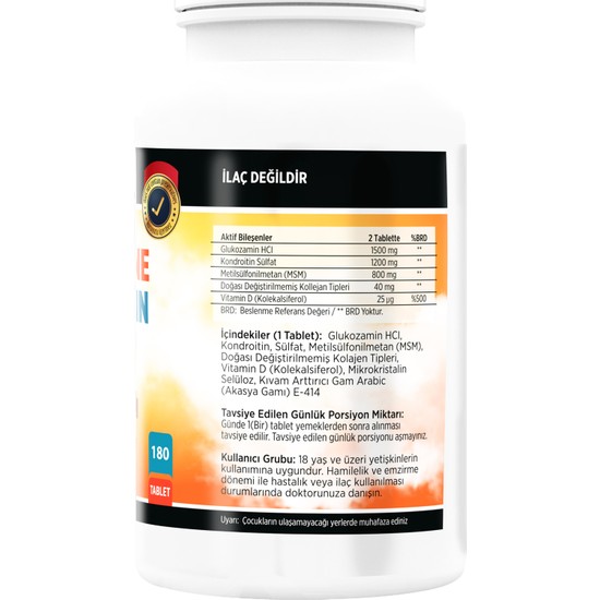 FLX Glucosamine Chondroitin Msm Collagen Vitamin D 180 Fiyatı