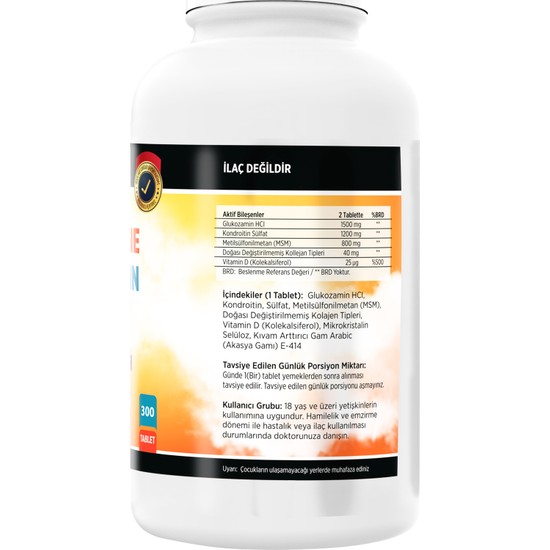 FLX Glucosamine Chondroitin Msm Collagen Vitamin D 300 Fiyatı