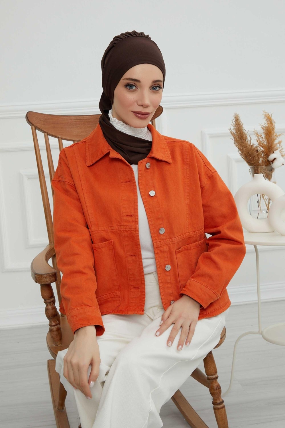 Aisha's Design Penye Hazır Türban,HT-96,HT-96,Bordo görsel 2