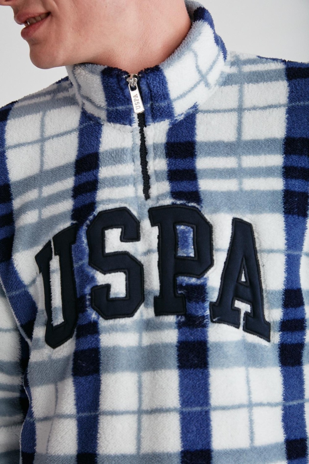 U.S. Polo Assn. Erkek Turuncu Polarlı Pijama Takımı 18754 görsel 5