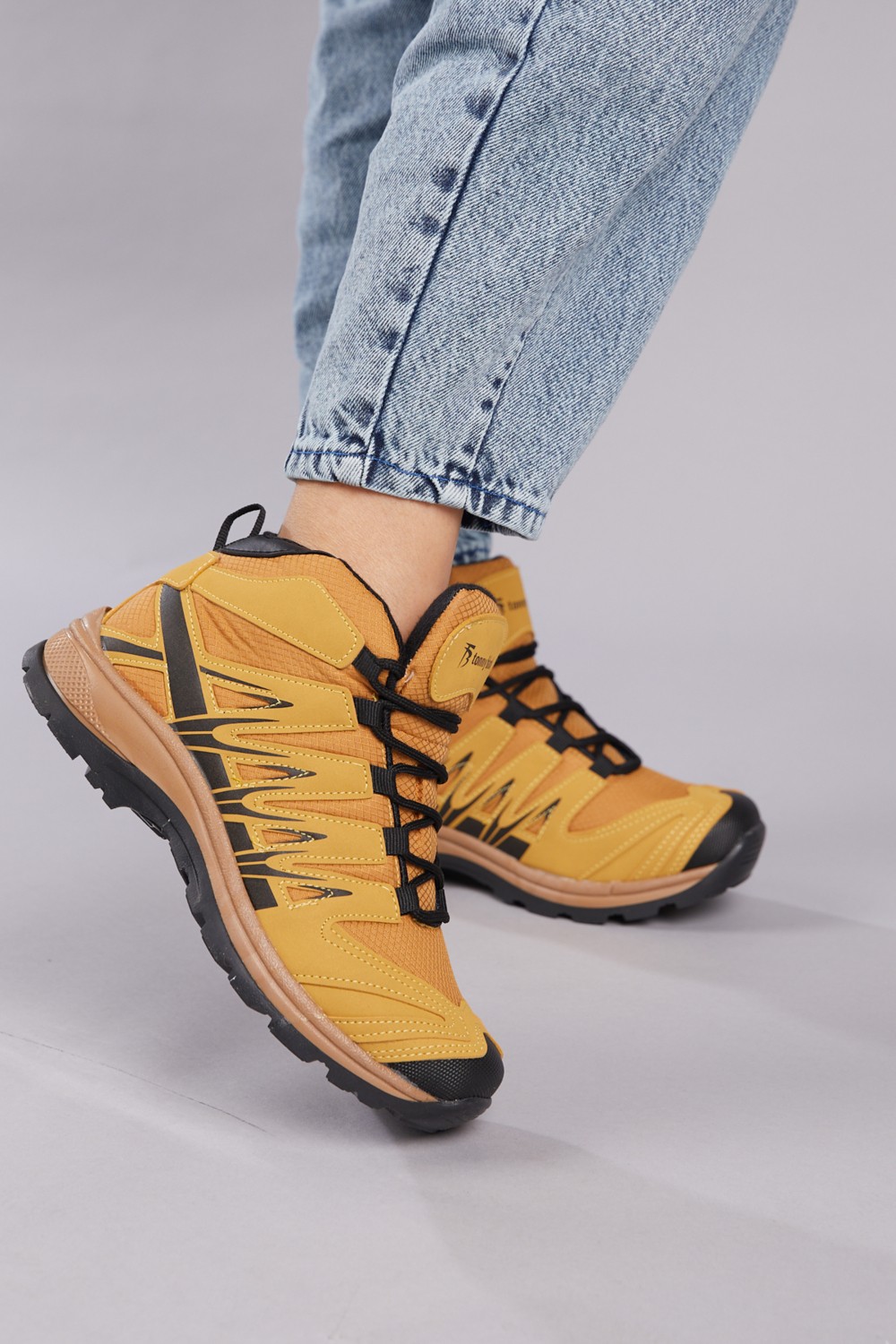 Tonny Black Outdoor Trekking Bot, Tekstil Üst, Kauçuk Taban, Günlük ve Doğa Yürüyüşlerinde Maksimum Konfor
