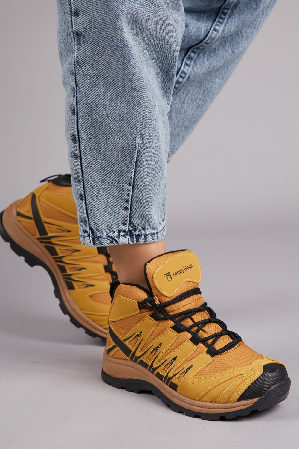 Tonny Black Outdoor Trekking Bot, Tekstil Üst, Kauçuk Taban, Günlük ve Doğa Yürüyüşlerinde Maksimum Konfor görsel 3
