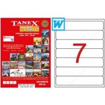 Tanex TW-2107 - 192,5 x 39 mm Laser Etiket 100 Adet