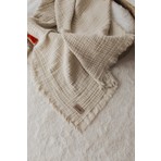 Zeypba Bej 4 Katlı Müslin Battaniye 110x110cm 4 Katlı Müslin Bebek Battaniye %100 Pamuk Müslin Battaniye Çocuk Müslin Örtü