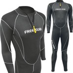 Free-Sub 3mm Typhoon Siyah Wetsuit Dalış Elbisesi PVC Malzeme ile Erkek Kullanıma Uygun