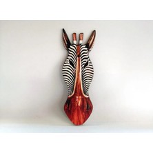 Hediye Ne Alsak Ahşap Zürafa Mask 3 Duvar Dekor ZEBRA003
