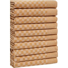 Herakleia Home Kurulama Bezi & Alman Peçetesi 10'lu Set - 40 x 60 - Dama Model Sarı