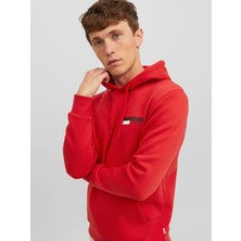 Jack & Jones Jjecorp Logo Sweat Hood Play Noos Kırmızı