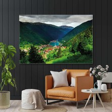 SML Tablo Trabzon Uzungöl Dağ ve Göl Karadeniz Doğa Manzara Kanvas Tablo