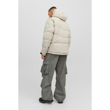 Jack & Jones Erkek Suya Dayanıklı Kapüşonlu Puffer Mont - Otis