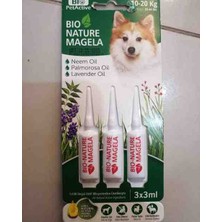 Bio Nature Magela Köpek ense damla Köpek Dış Parazit damlası Deri Tüy Bakım Sinek Bit köpek Pire damla köpek Kene damla Dis Parazit damlası 3 x 3 ml 10 20 kg