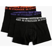Koton 3'lü Boxer Seti Slogan Baskılı Çok Renkli
