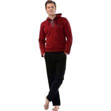 Marco Ferry Bordo Erkek 3 Iplik Şardonlu Yakası Fermuarlı Kapşonlu Eşofman Takımı EDY17902B