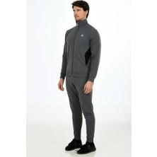 Marco Ferry Antrasit Erkek Yarım Balıkçı Yaka Önden Fermuarlı Şardonsuz 3 Iplik Eşofman Takım EDY5239A