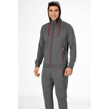 Marco Ferry Antrasit Erkek Yarım Balıkçı Yaka Eşli Sevgili Takım Olabilen Iki Iplik Eşofman Takım EDY201407A