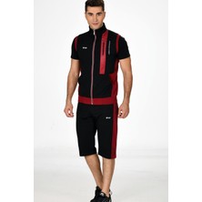 Marco Ferry Siyah Erkek Yarım Balıkçı Yaka 3 Lü Kaprili Eşofman Takım EDY19141S