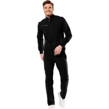 Marco Ferry Siyah Erkek Yarım Balıkçı Yaka Fermuarlı Eşofman Takım EDY19102S